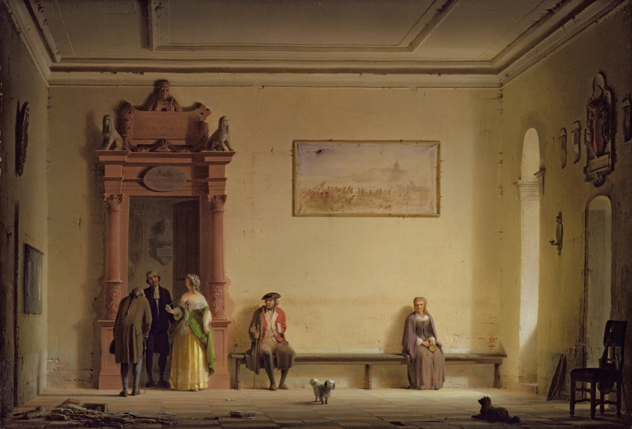 Odotushuone, 1857 tekijältä Hermann Dyck