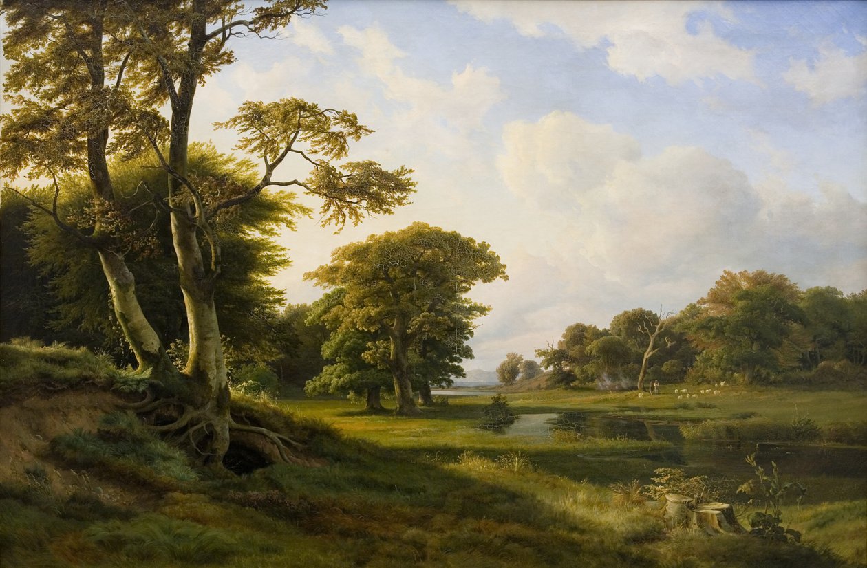 Metsämaisema Hellebækissä. Syksy tekijältä Hermann Carmiencke