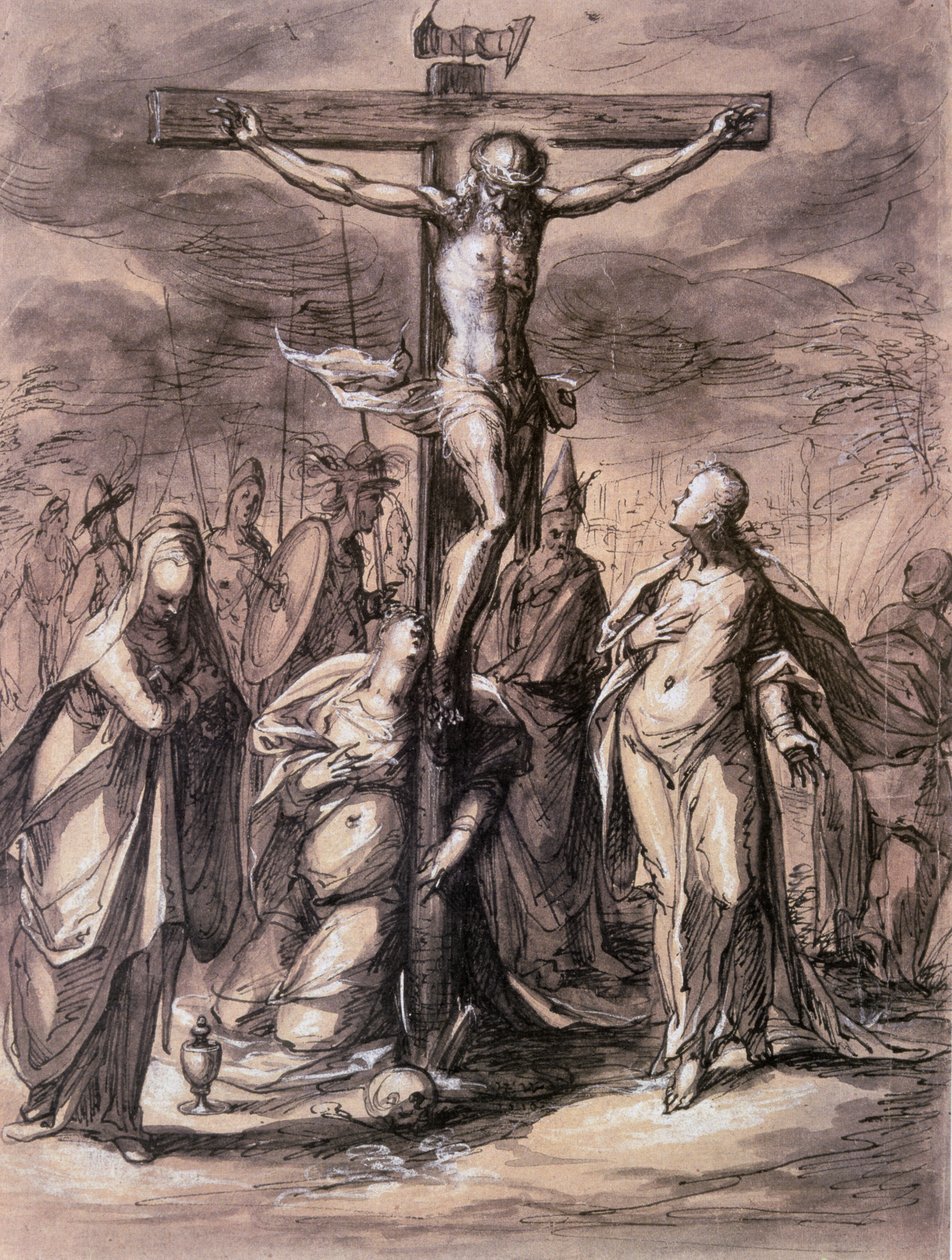 Kristus ristillä, 1600-luku. tekijältä Hermann Weyer