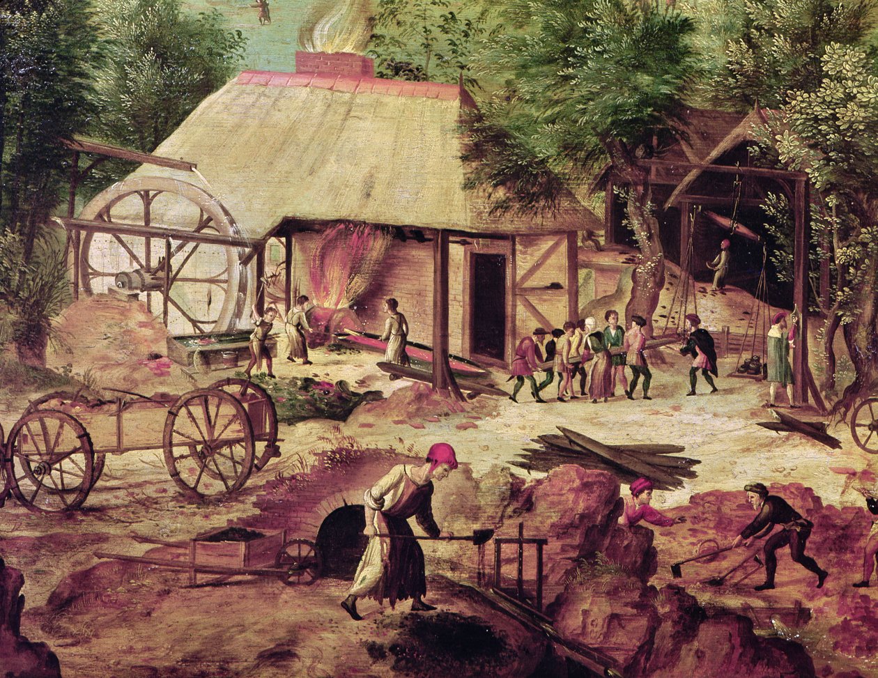 Maisema ja takomo, yksityiskohta valimosta (yksityiskohta kuvasta 316368) tekijältä Herri met de Bles