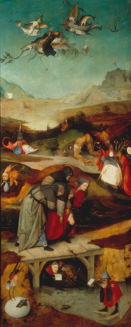 Der Flug und Sturz des hl. Antonius tekijältä Hieronymus Bosch