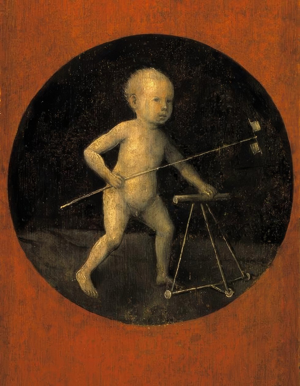 Kind mit Windrädchen und Laufstuhl tekijältä Hieronymus Bosch