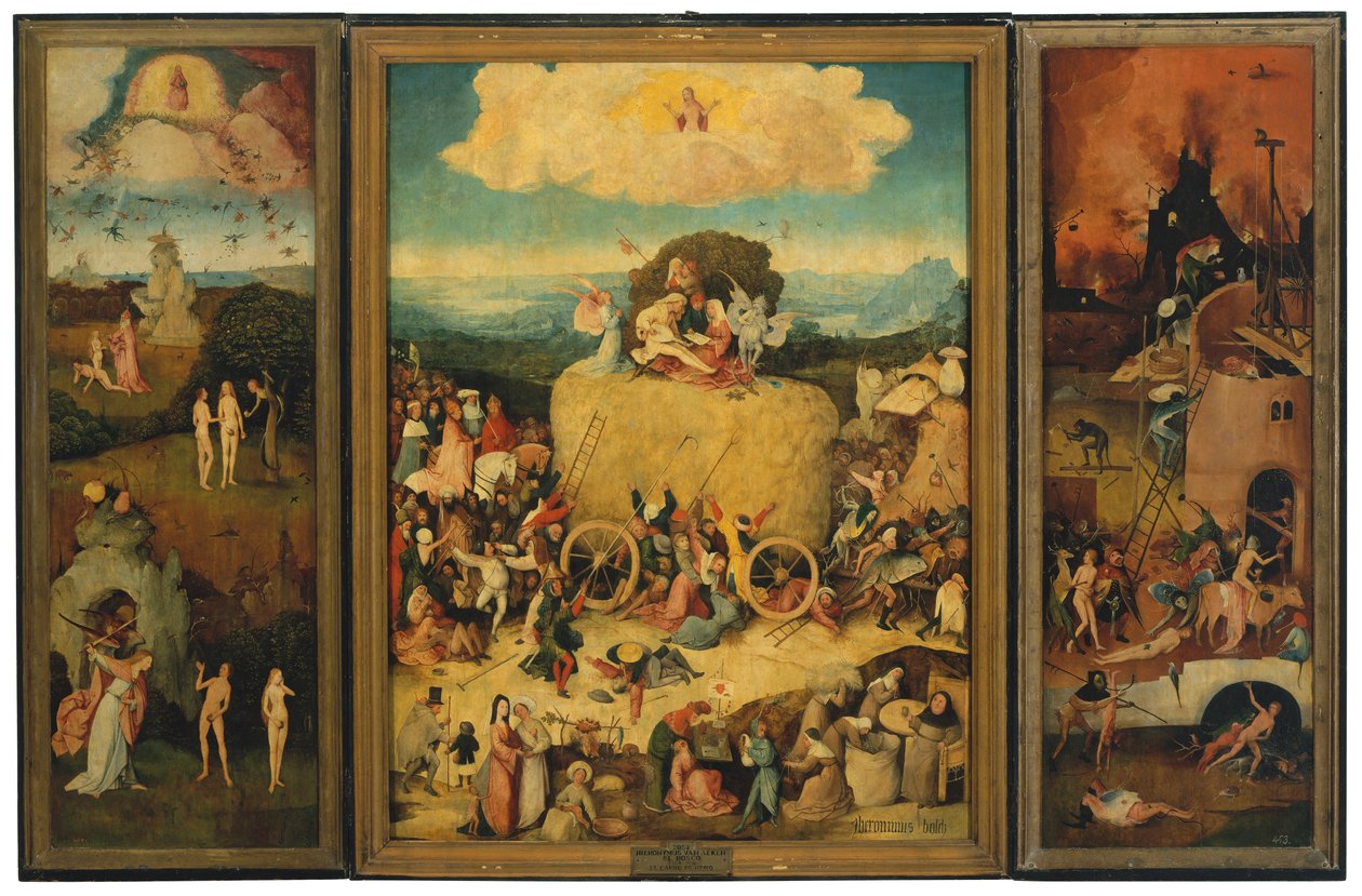 Haywain -triptyykki tekijältä Hieronymus Bosch