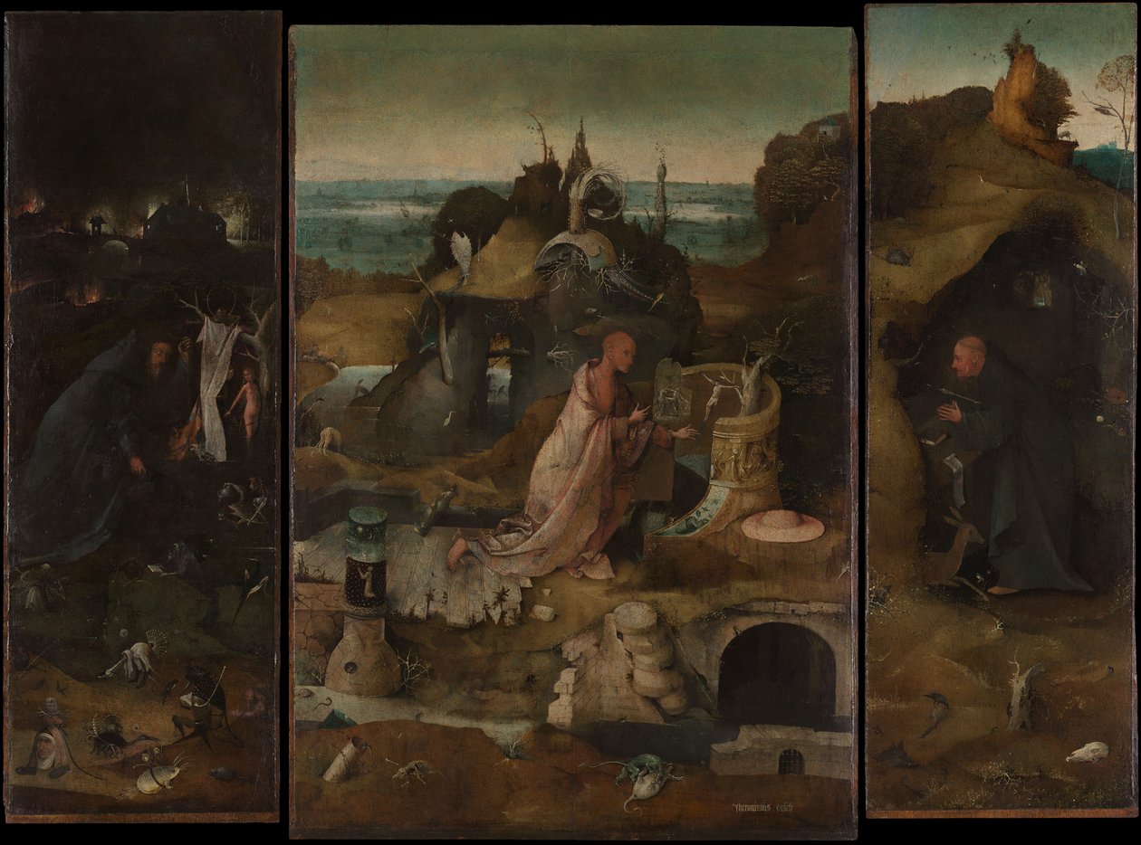 Erakko -pyhät -triptyykki tekijältä Hieronymus Bosch