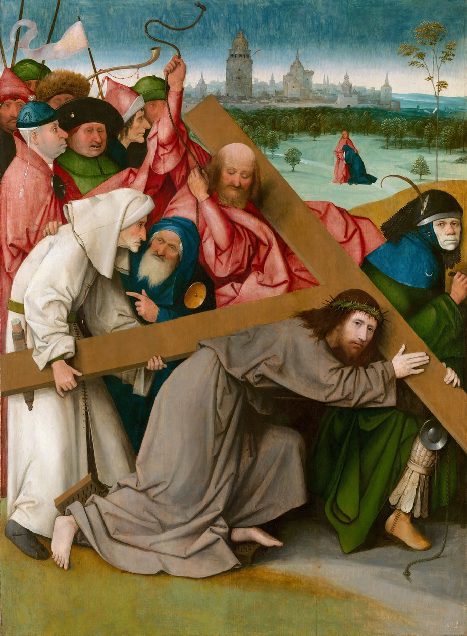 Kristus kantaa ristiä, n. 1500. tekijältä Hieronymus Bosch