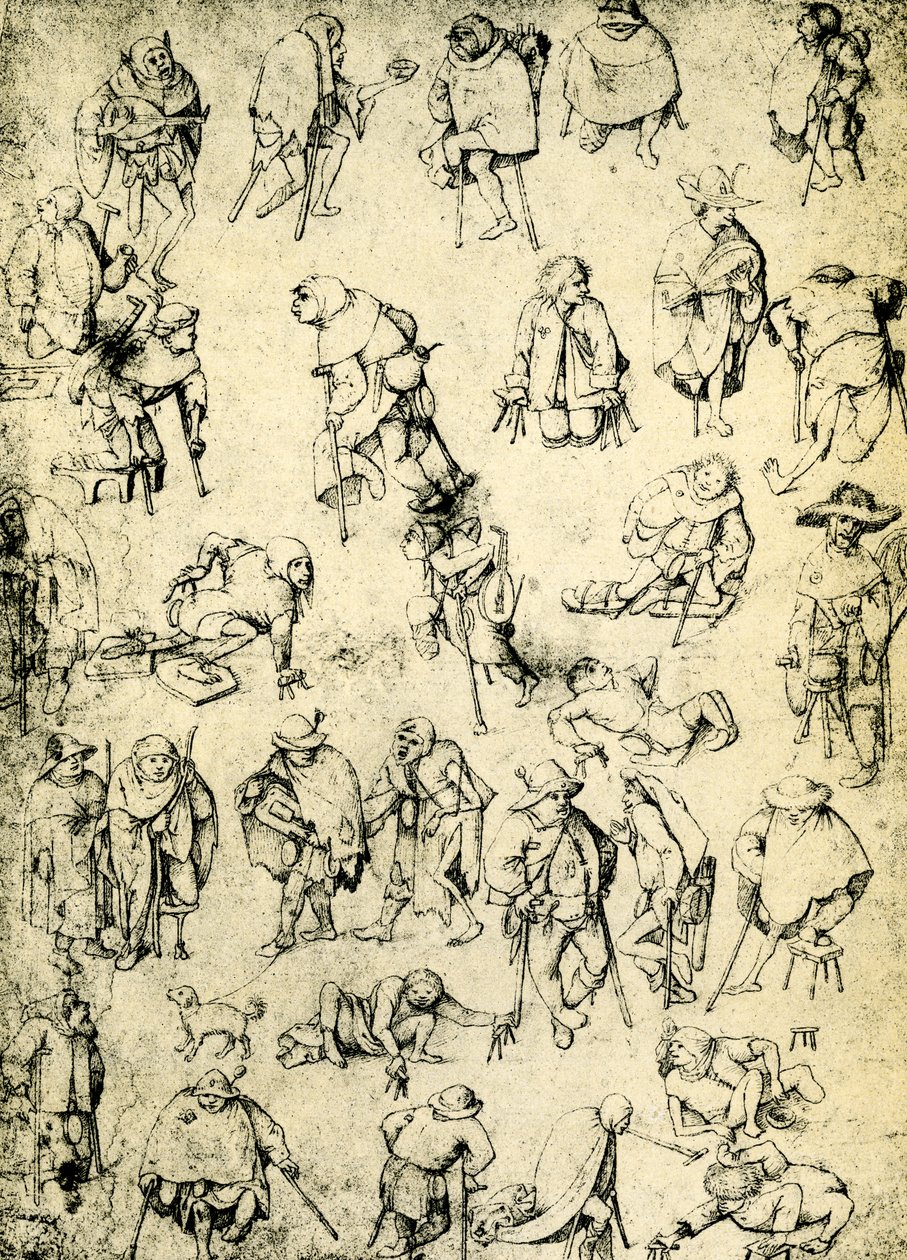 Rajalaiset, kerjäläiset ja kerjäläismuusikot tekijältä Hieronymus Bosch