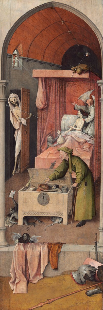 Kuolema ja vakuutuksenantaja tekijältä Hieronymus Bosch