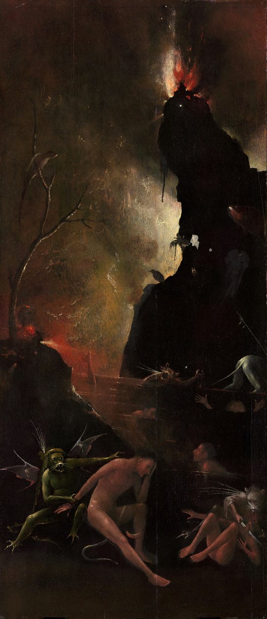 Neljä tulevaisuuden näkyä, noin 1490-1510. tekijältä Hieronymus Bosch