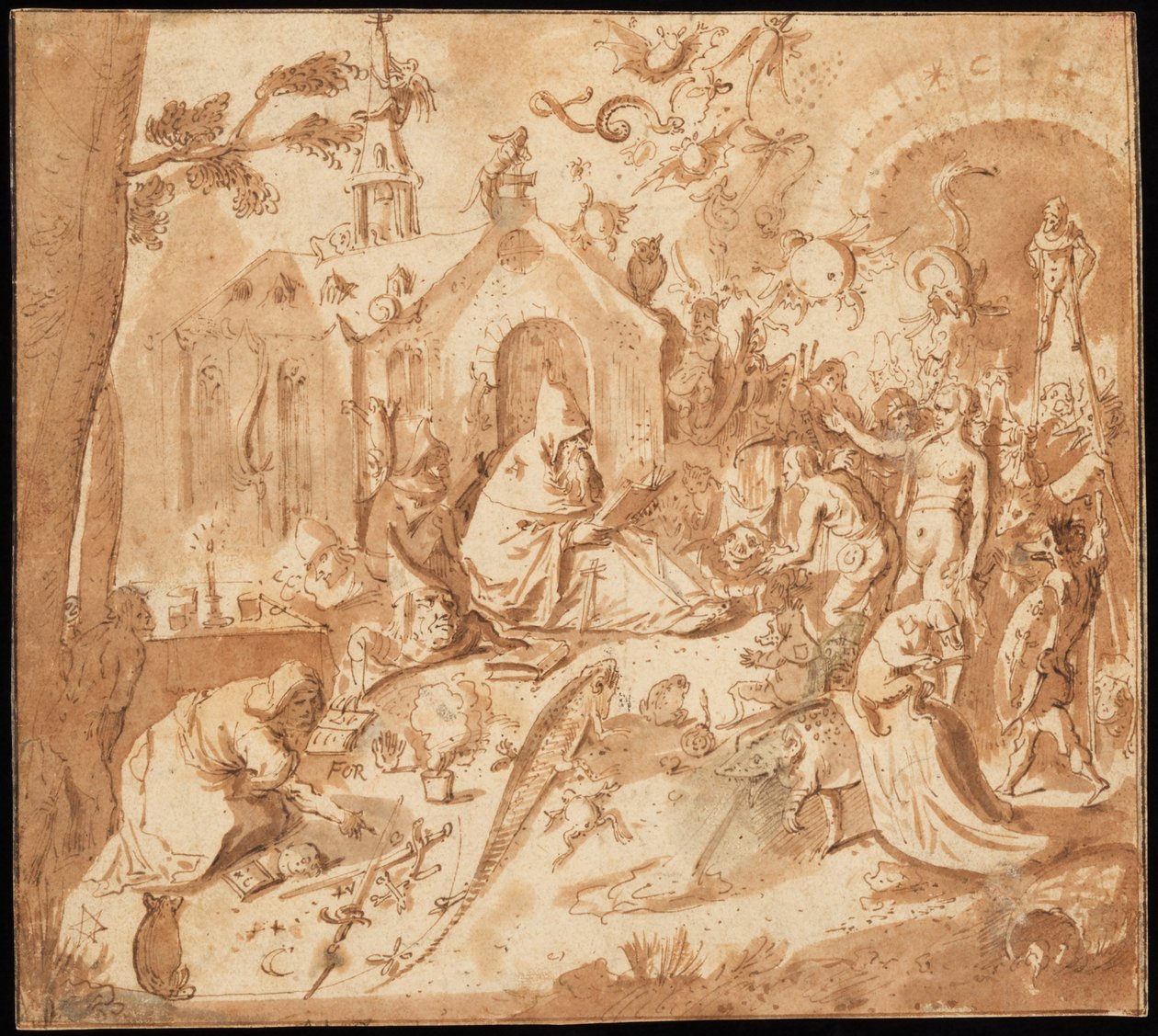 Pyhän Antoniuksen kiusaus tekijältä Hieronymus Bosch