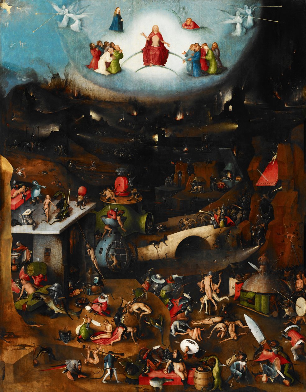 Viimeinen tuomio (keskitaulu), n. 1482-1515. tekijältä Hieronymus Bosch
