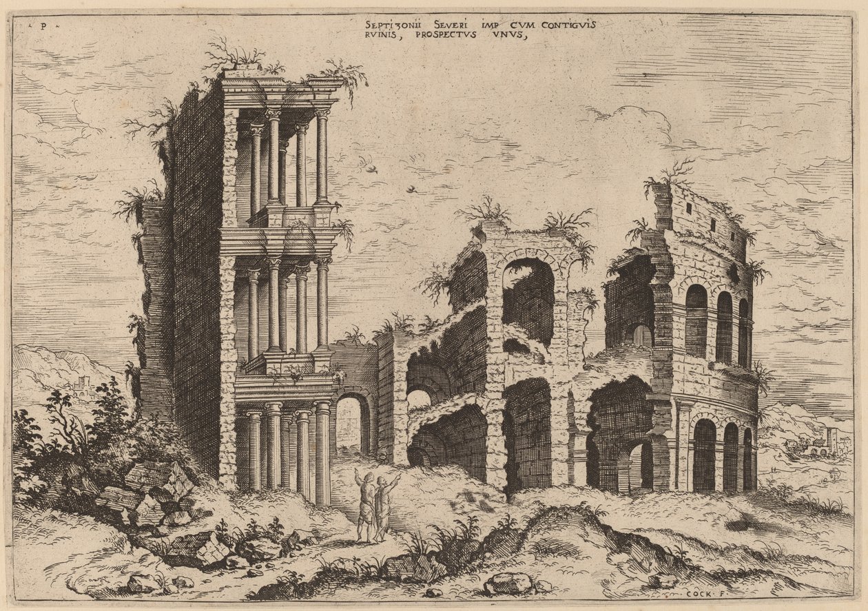Septizonium ja Colosseum tekijältä Hieronymus Cock