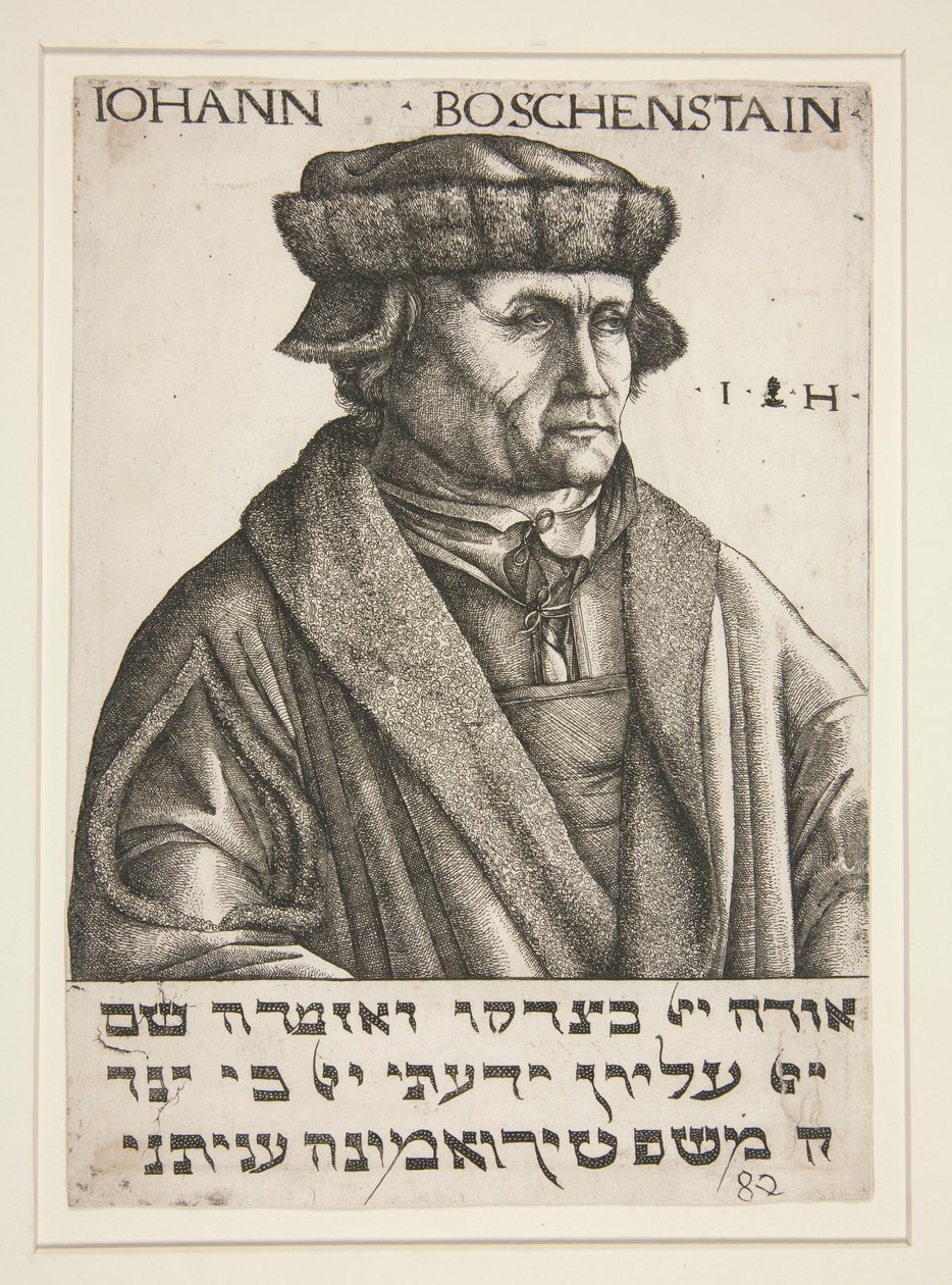 Johann B?schensteinin muotokuva tekijältä Hieronymus Hopfer
