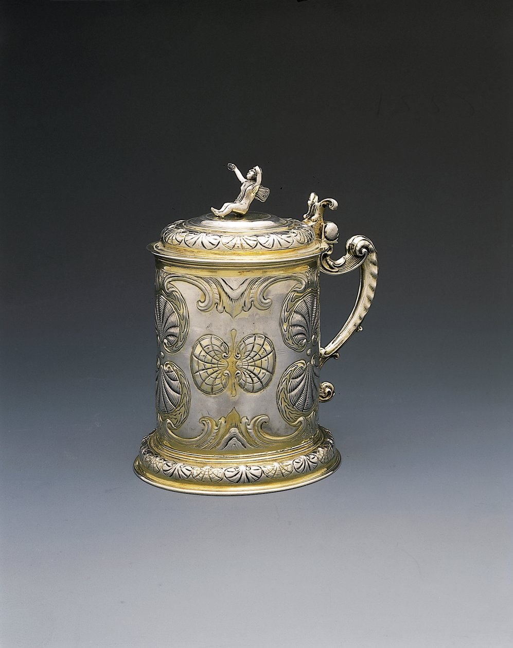 Tankard, Danzig, n. 1700 (kullattua hopeaa) tekijältä Hieronymus II Holl
