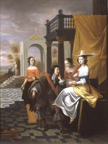 Herrasmies maksava tuomioistuin, 1661 (paneeli) tekijältä Hieronymus Janssens