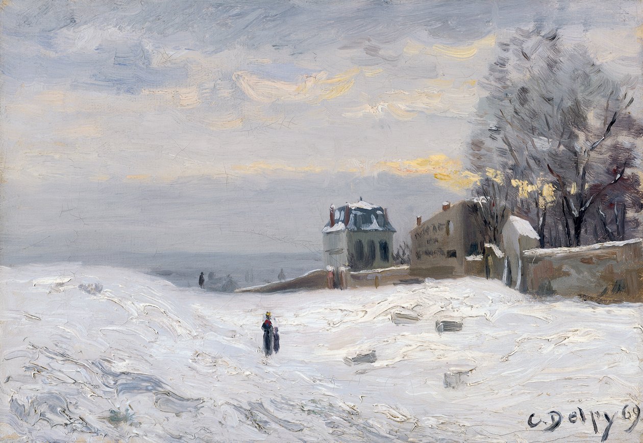 Lunta Montmartrella, 1869 tekijältä Hippolyte Camille Delpy