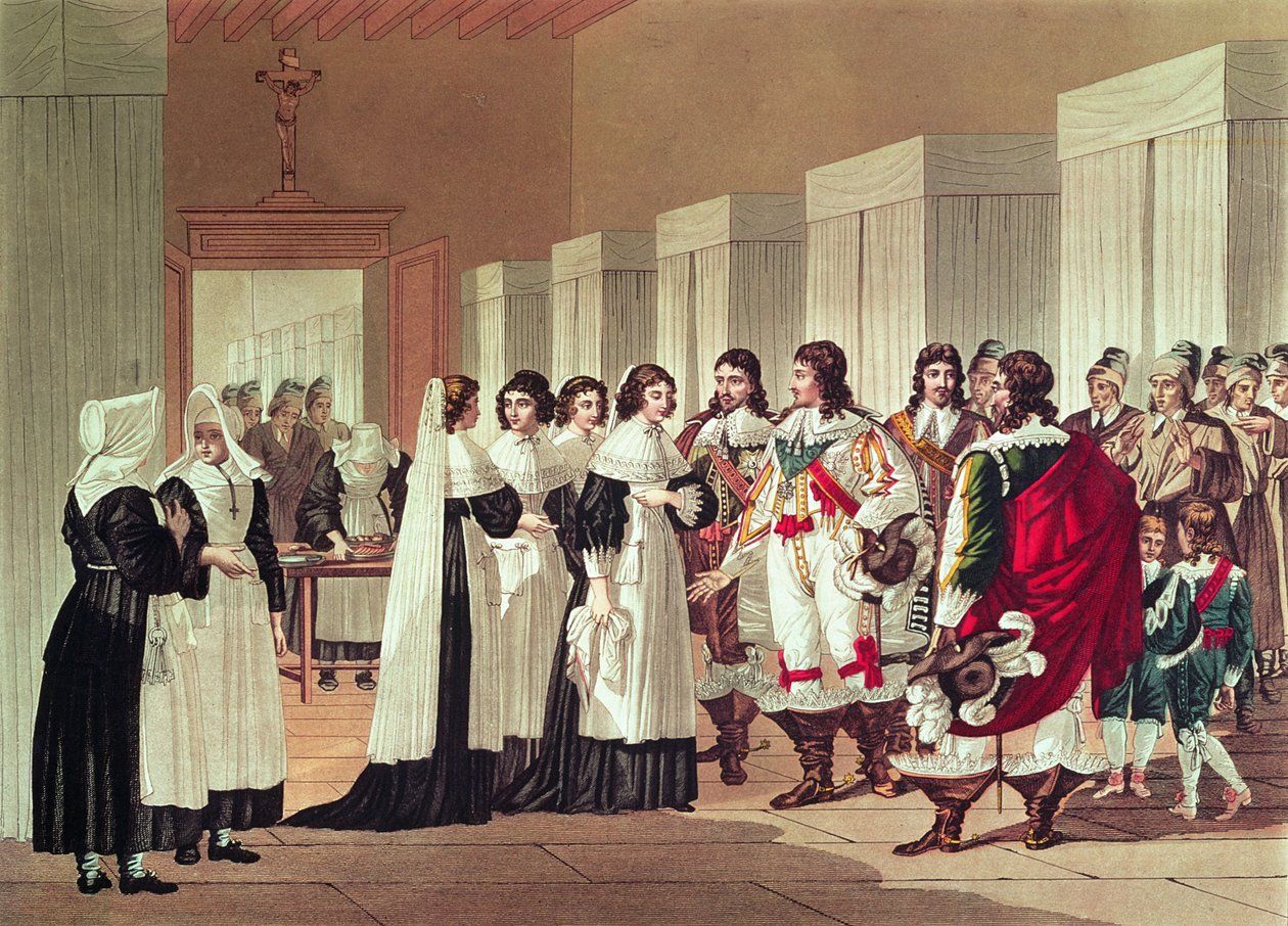 Louis XIII:n (1601-43) ja Marie-Louise Motier de la Fayetten (1615-65) tapaaminen l