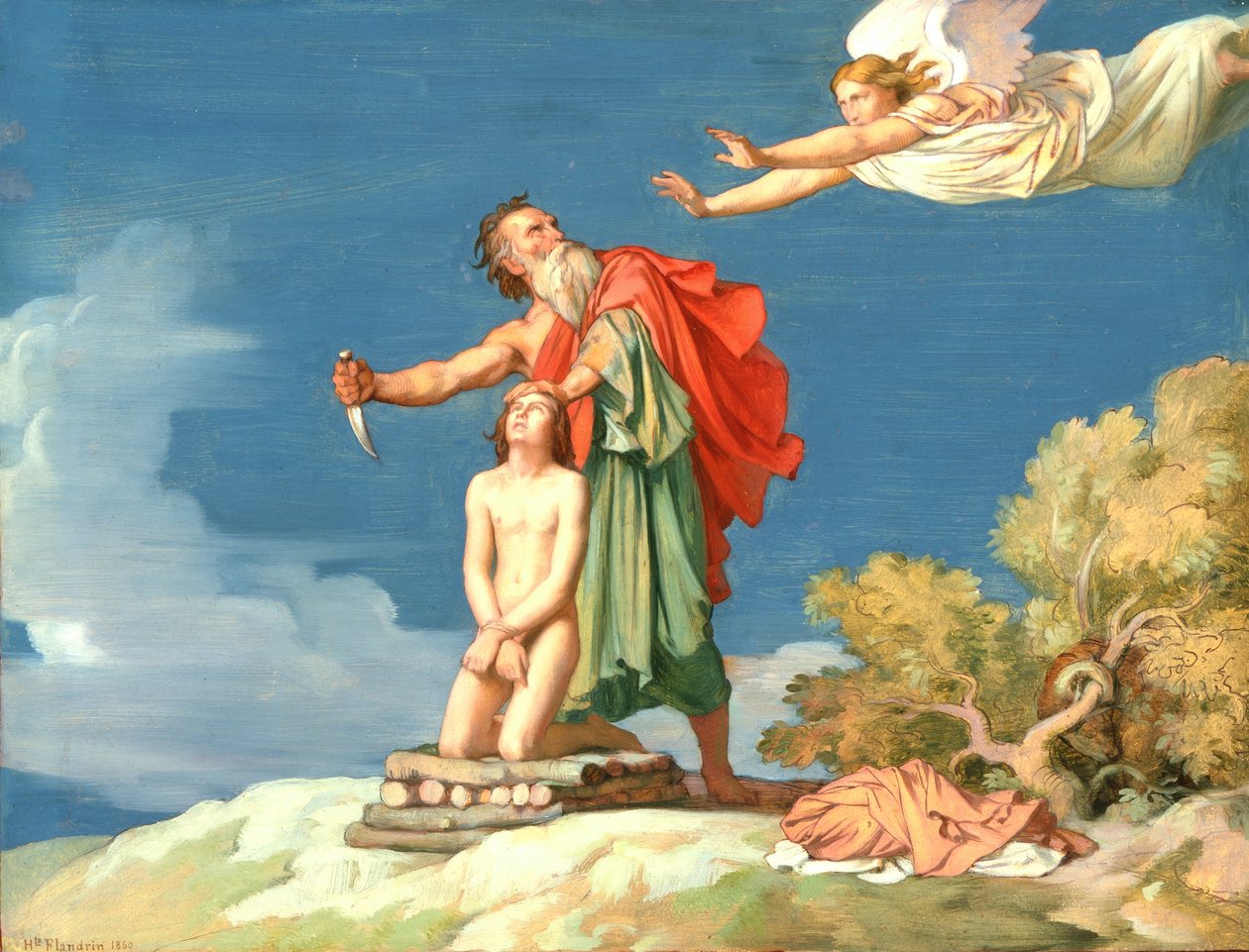 Iisakin uhri tekijältä Hippolyte Flandrin