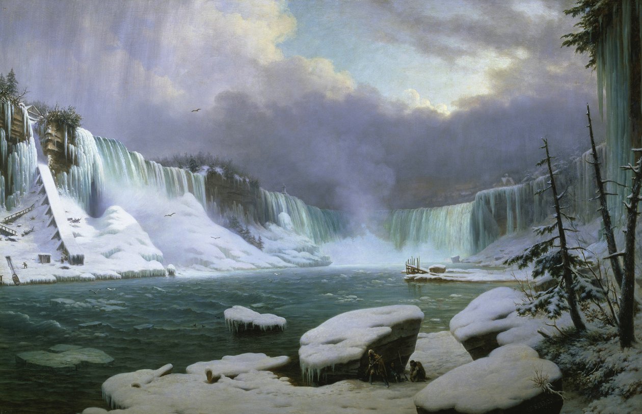 Niagaran putoukset talvella tekijältä Hippolyte Sebron