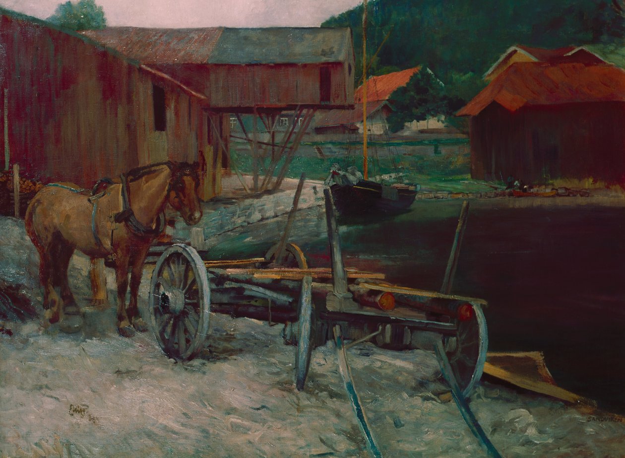 Sandvikin lahti tekijältä Hjalmer Eilif Emanuel Peterssen