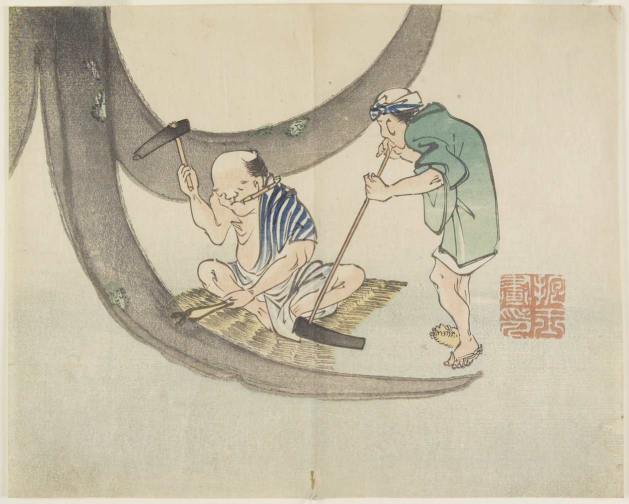 (Veneiden korjaus), c. 1830 tekijältä Hogyoku