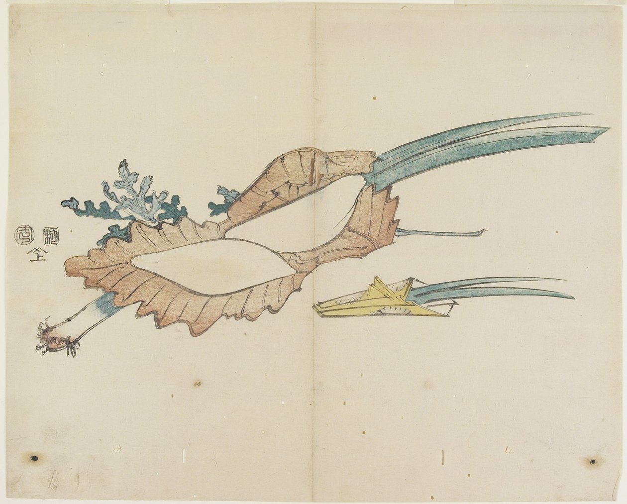 (Rice Cake ja Iris Leaves for the Boys Festival), 1841 tekijältä Hogyoku