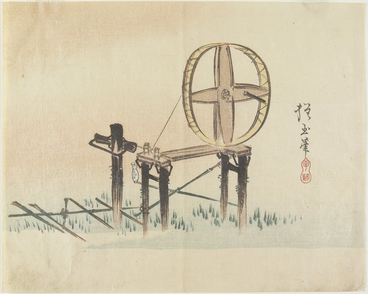 (Spinning Wheel), c. 1830 tekijältä Hogyoku
