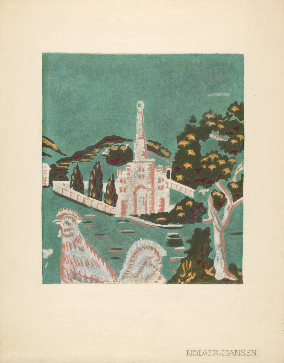 Bandbox-yksityiskohta, c. 1940. tekijältä Holger Hansen