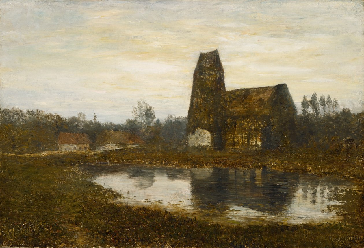 Criqueboeufin kirkko, Normandia, 1893 tekijältä Homer Dodge Martin
