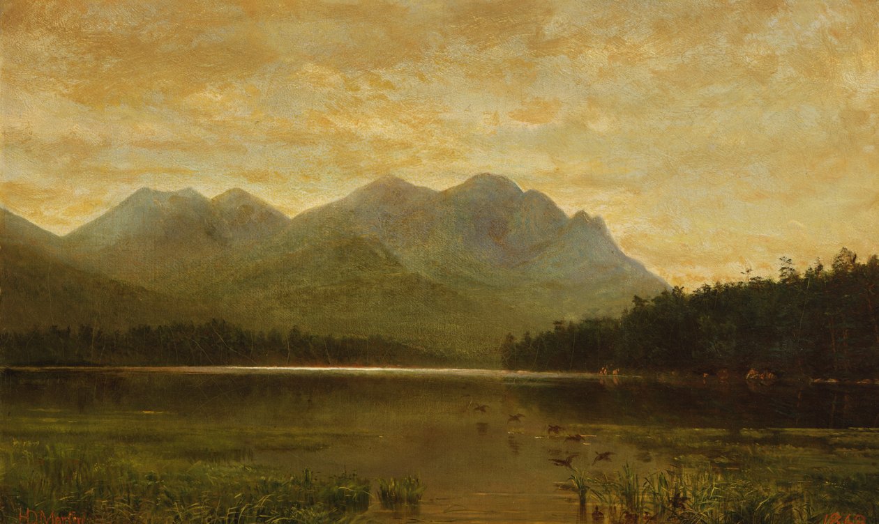 Upper Ausable Lake, 1868. tekijältä Homer Dodge Martin