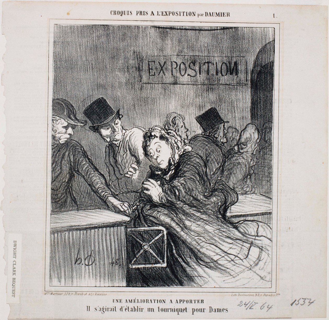 Croquis pris à lExposition- Une amélioration à apporter tekijältä Honoré Daumier