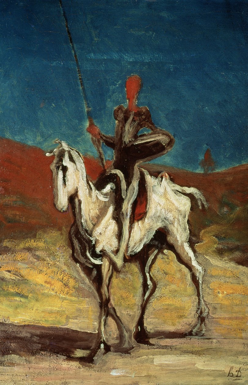 Don Quijote, n. 1865-1870 tekijältä Honoré Daumier