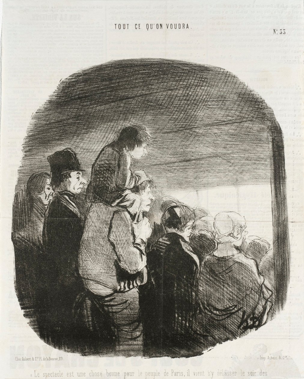 Le Spectacle est une valitsi bonne pour le peuple de Paris tekijältä Honoré Daumier