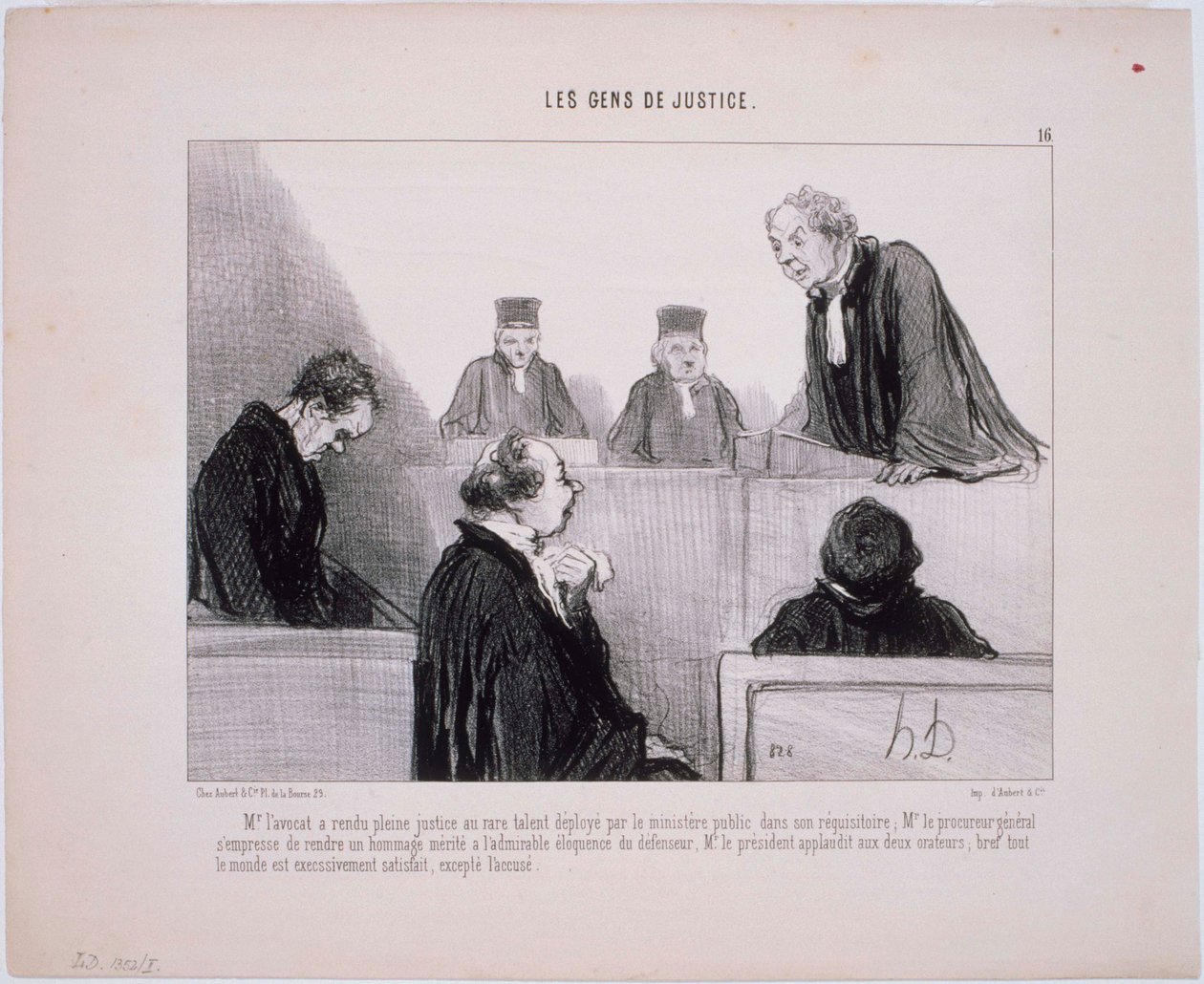 Oikeuden ihmiset - herra LAvocat antoi täyden oikeuden ... tekijältä Honoré Daumier