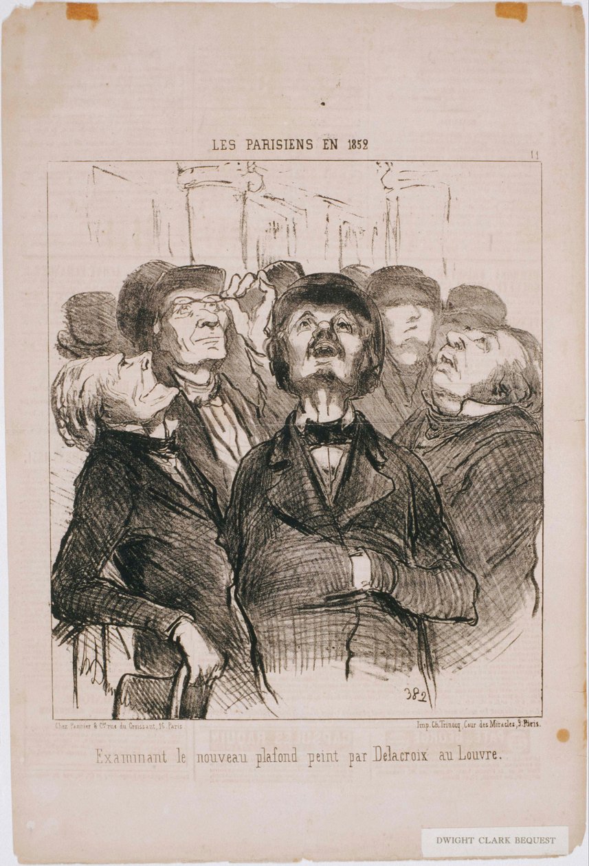 Pariisilaiset vuonna 1852- Tutkitaan uutta kattoa ... Delacroix tekijältä Honoré Daumier