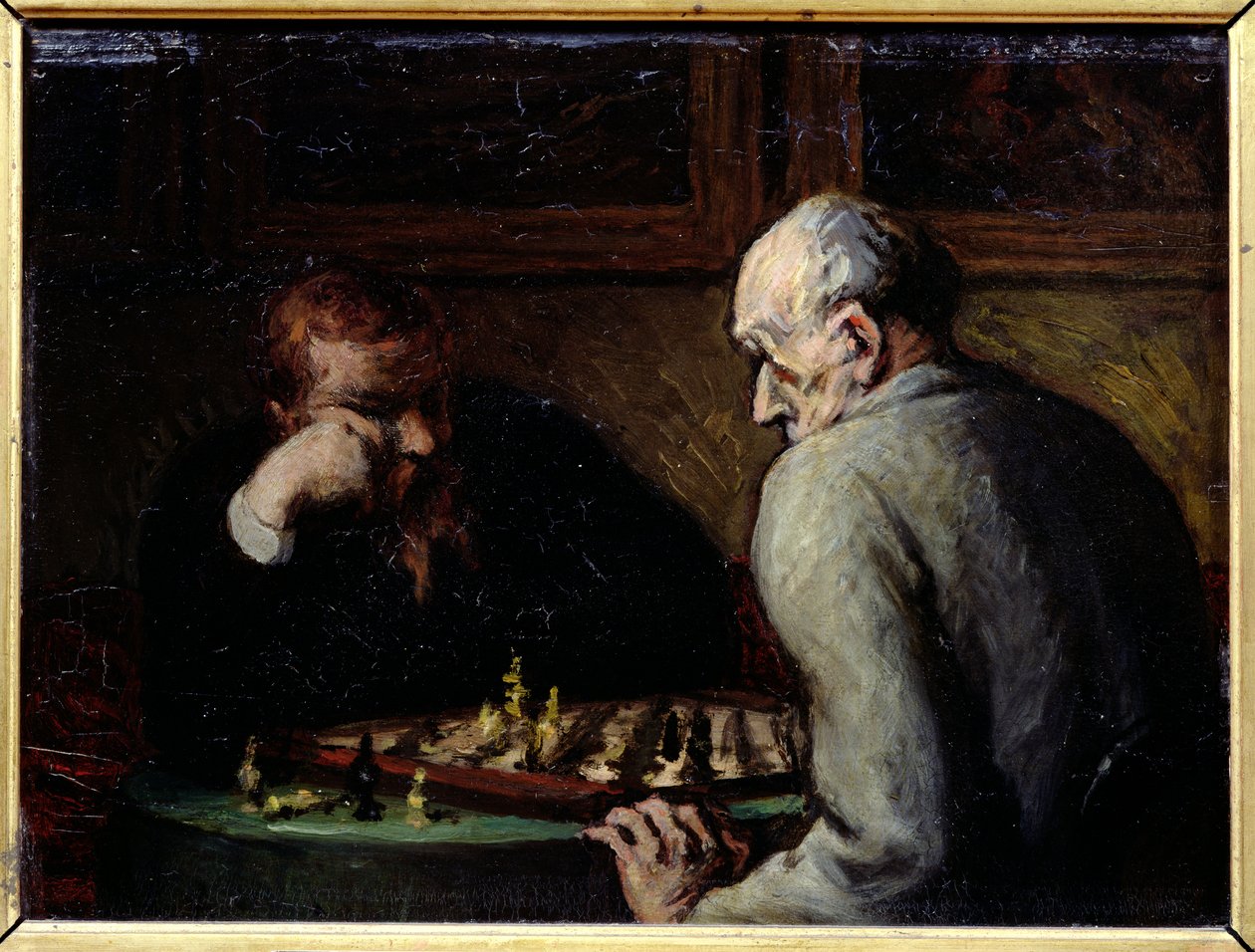 Shakinpelaajat, n. 1863-1867 tekijältä Honoré Daumier