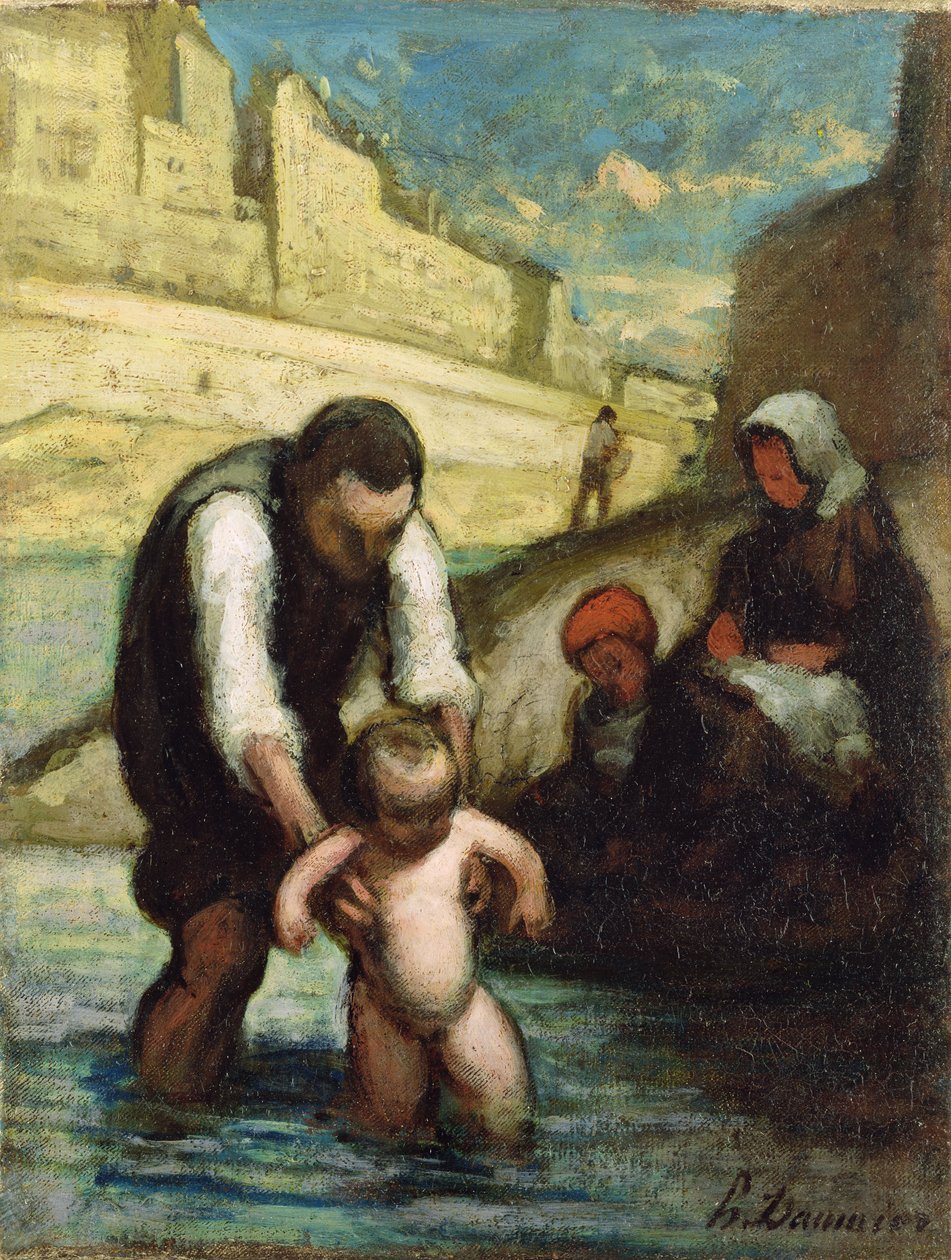 Ensimmäinen uinti tekijältä Honoré Daumier