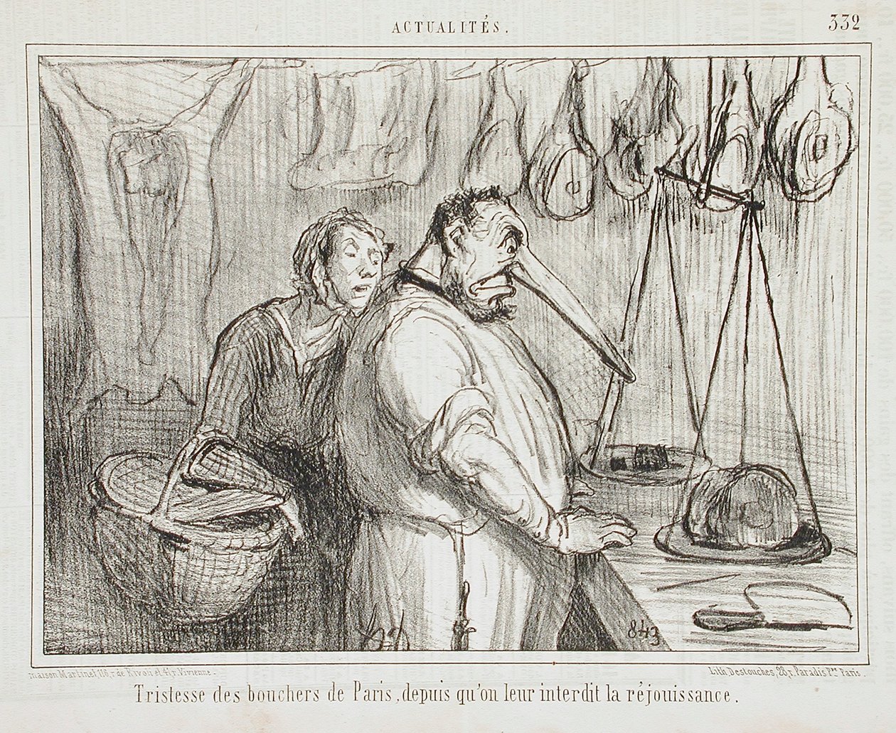 Pariisin teurastajien suru tekijältä Honoré Daumier