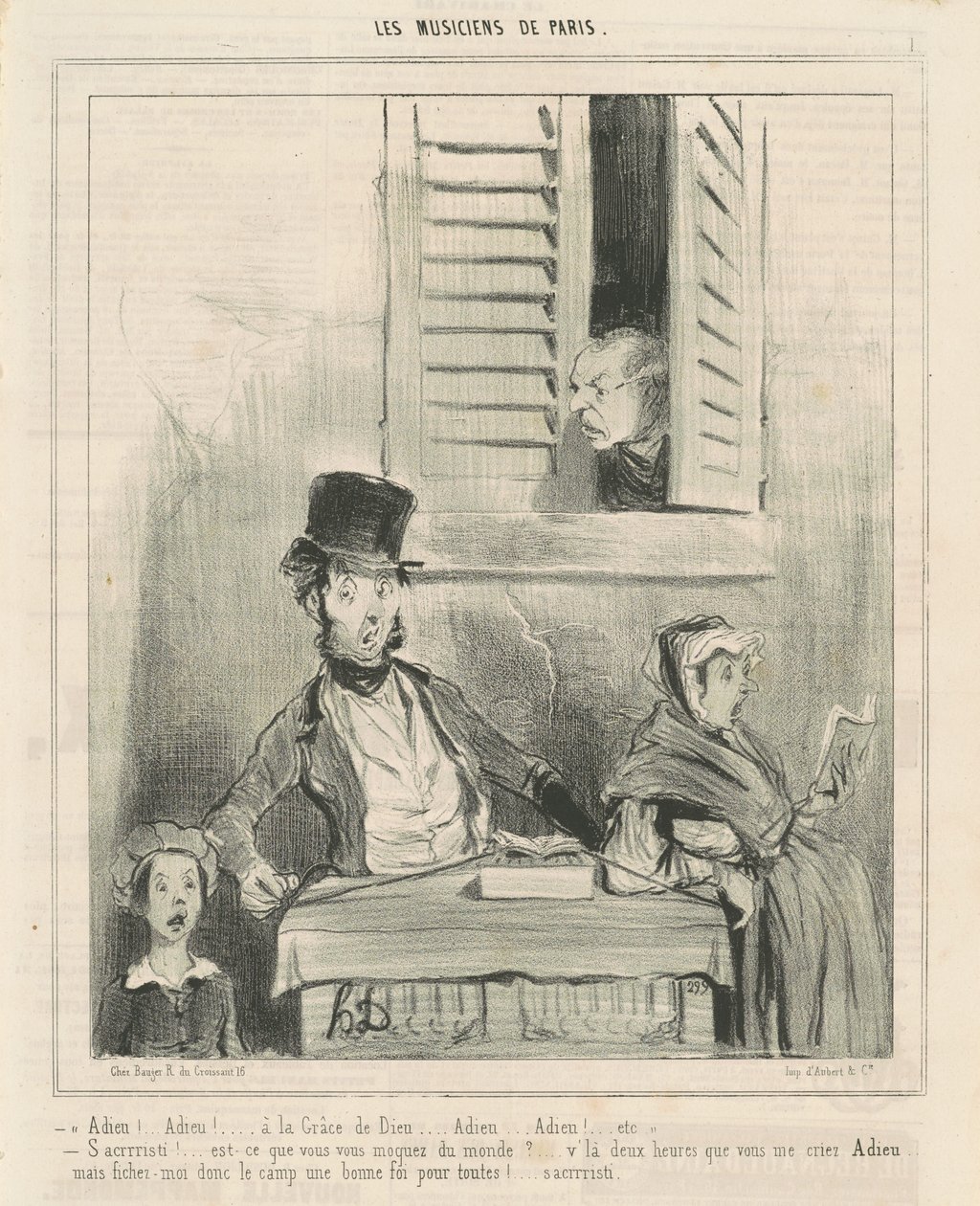 Hyvästi! ... Jumalan armosta... tekijältä Honoré Daumier