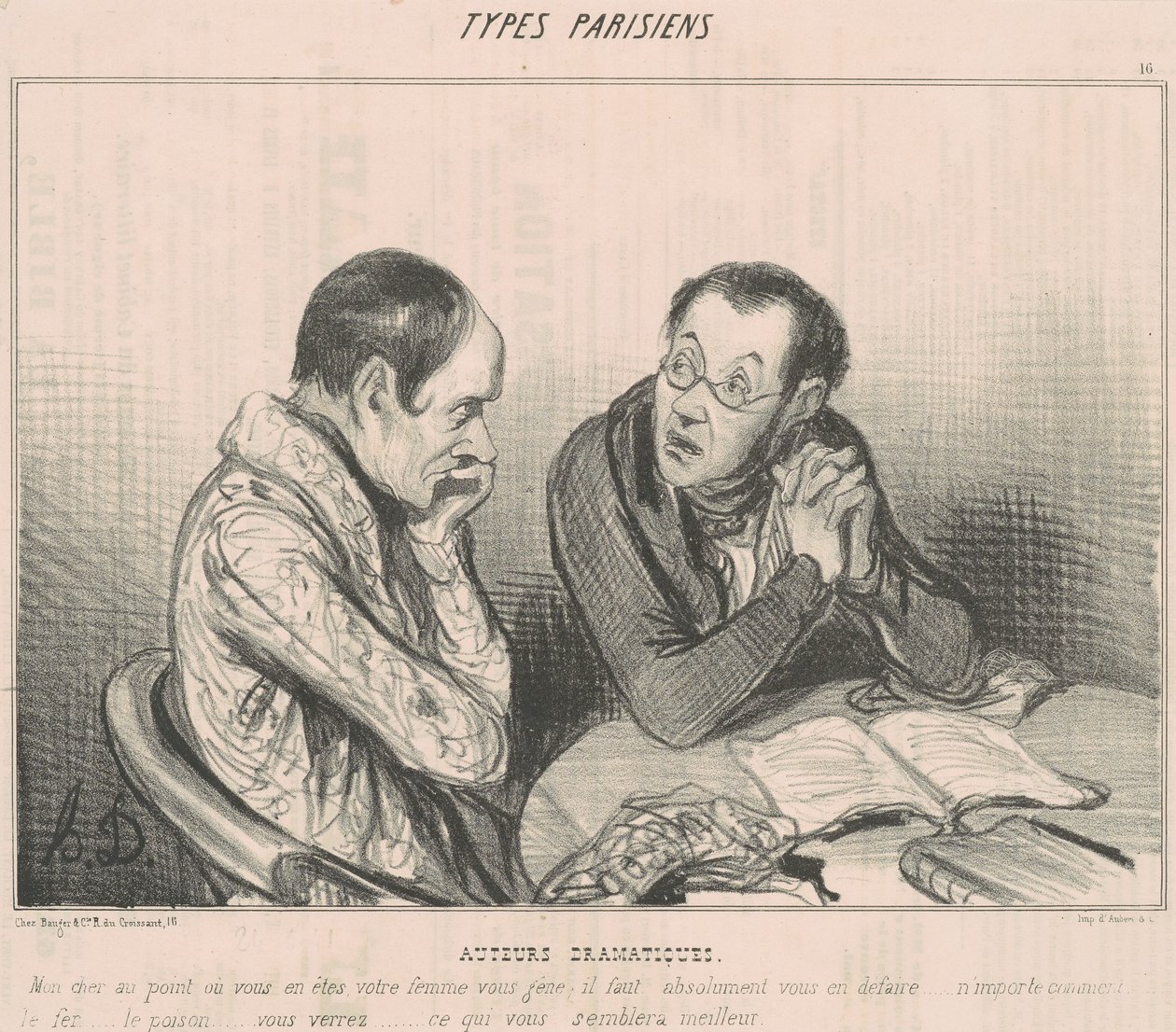 Näytelmäkirjailijat tekijältä Honoré Daumier