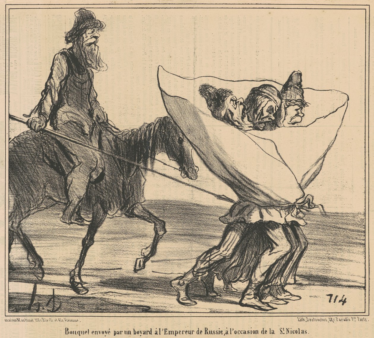 Kukkakimppu lähetetty ... Venäjän keisarille ... tekijältä Honoré Daumier