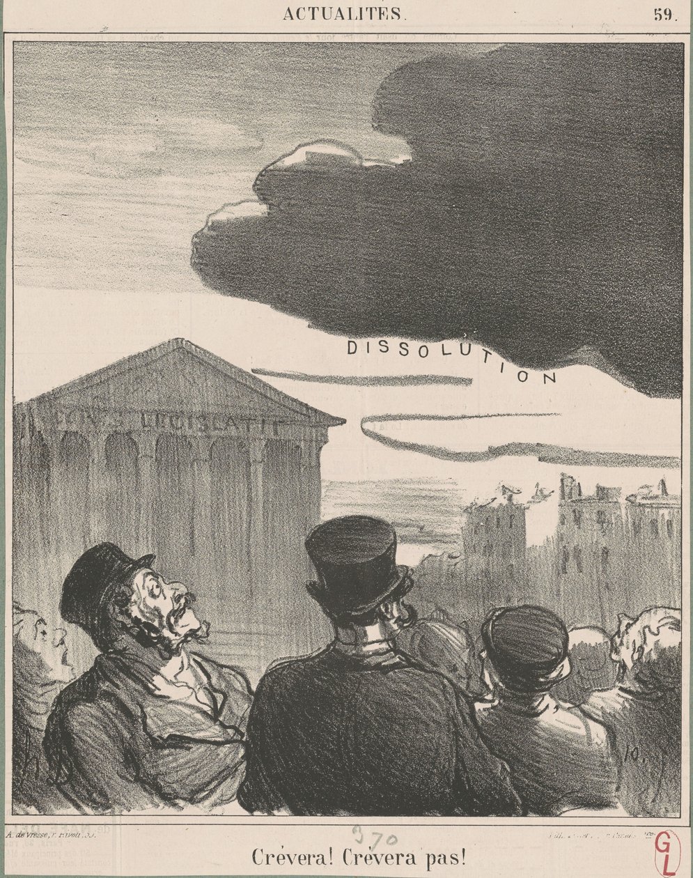 tulee luomaan! Ei luo! tekijältä Honoré Daumier