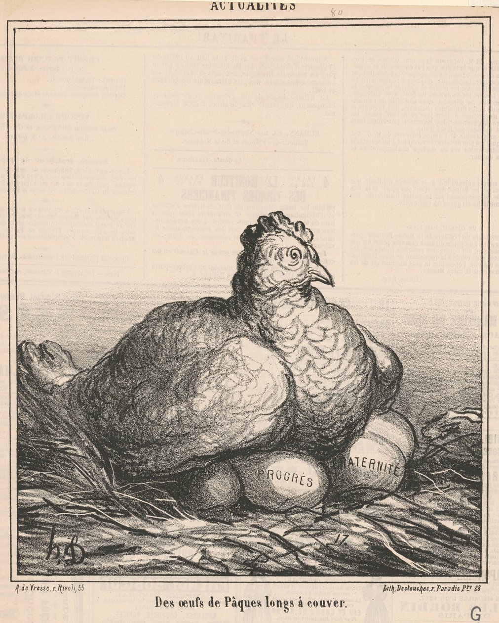 Pitkät siitosmunat tekijältä Honoré Daumier