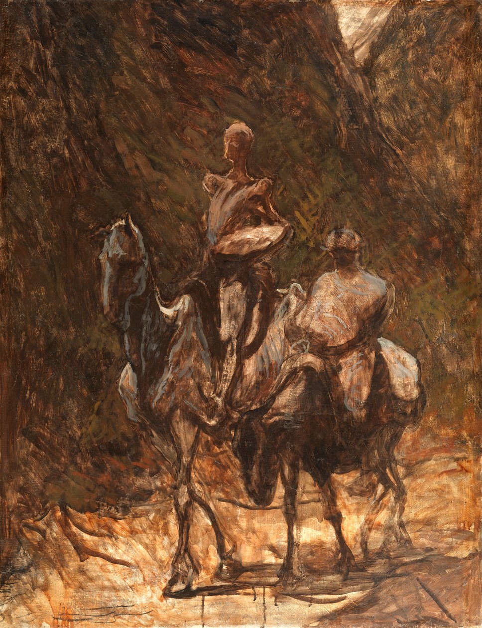 Don Quijote ja Sancho Panza, 1868-1870. tekijältä Honoré Daumier