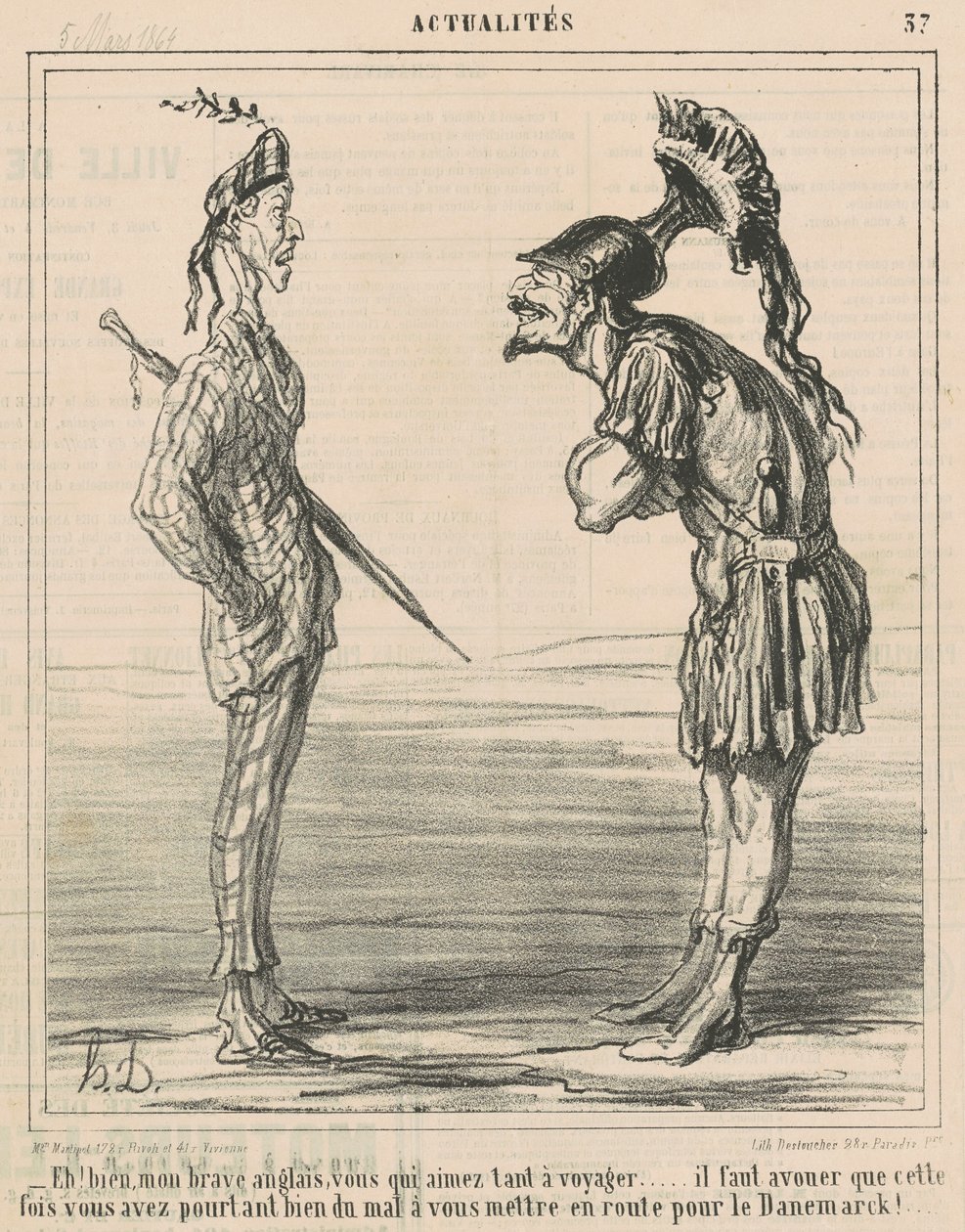 Hyvin! Rohkea englantini... tekijältä Honoré Daumier