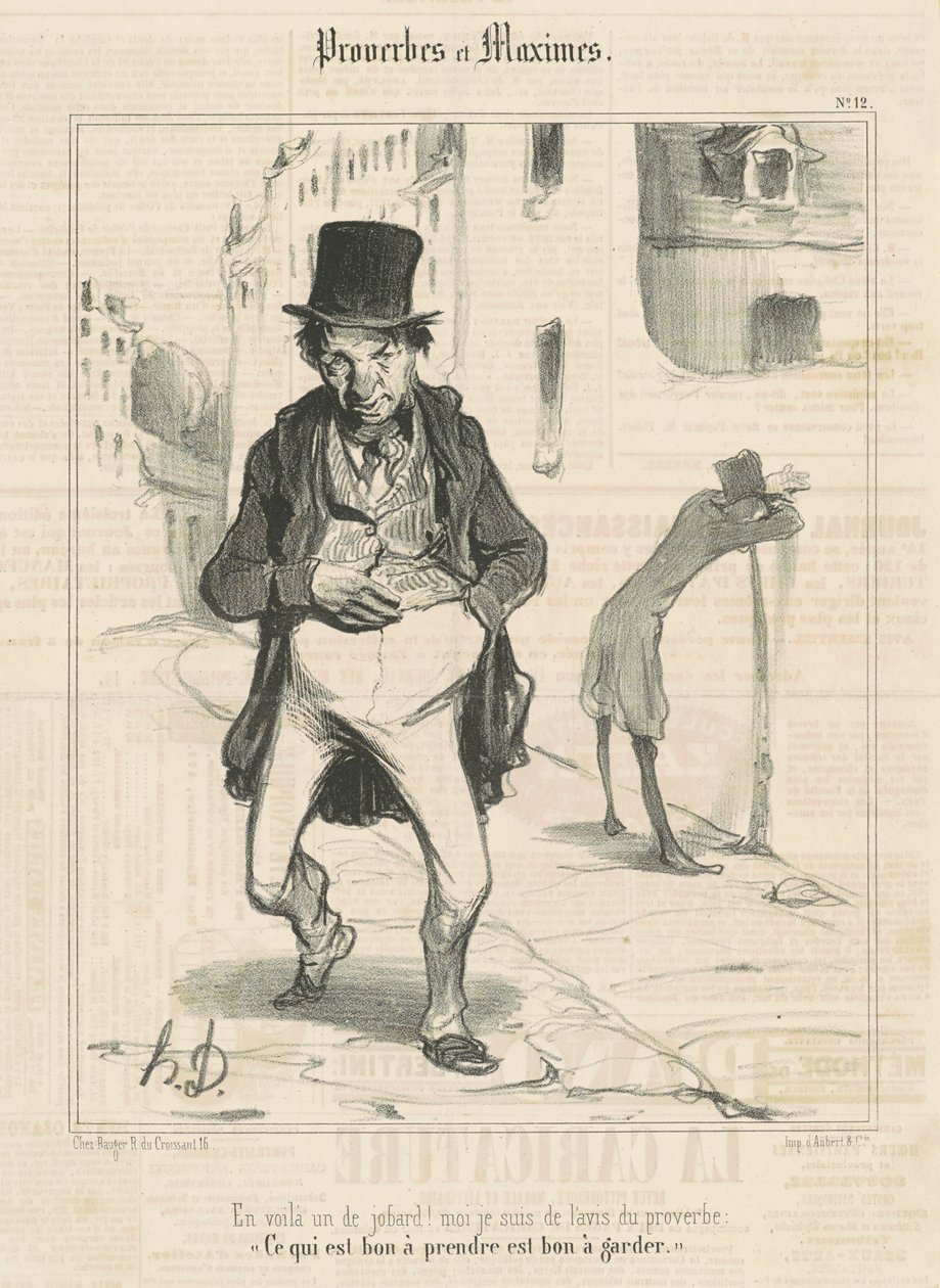 Tässä on työpaikka! ... tekijältä Honoré Daumier