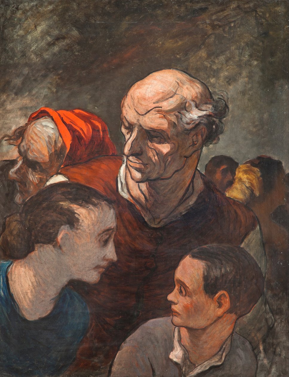 Perhe barrikadeilla tekijältä Honoré Daumier