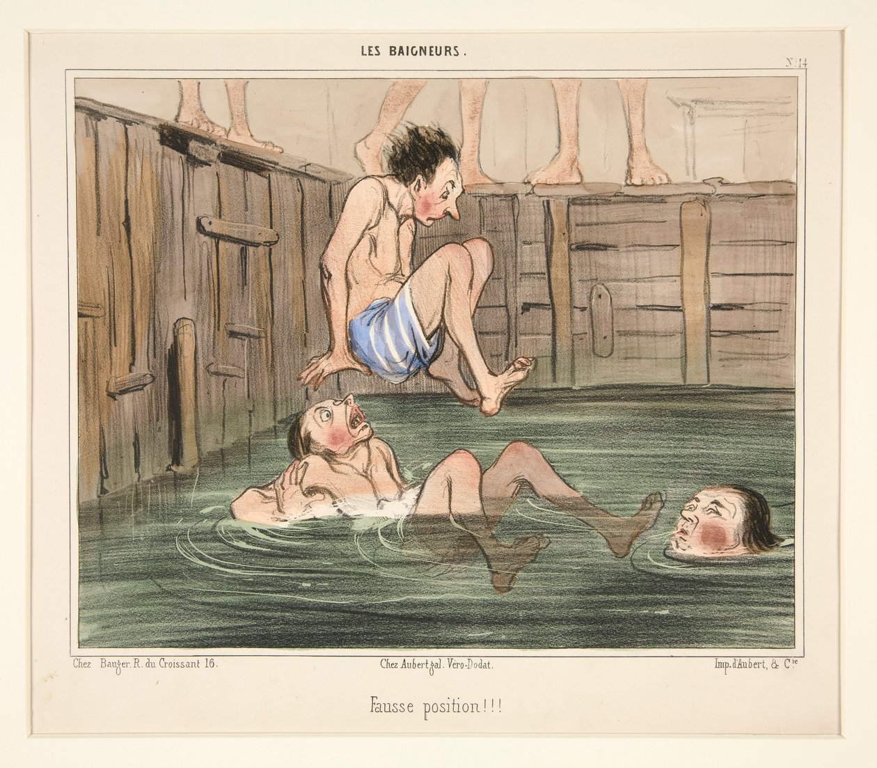 Väärä asento!!! The Bathersilta tekijältä Honoré Daumier
