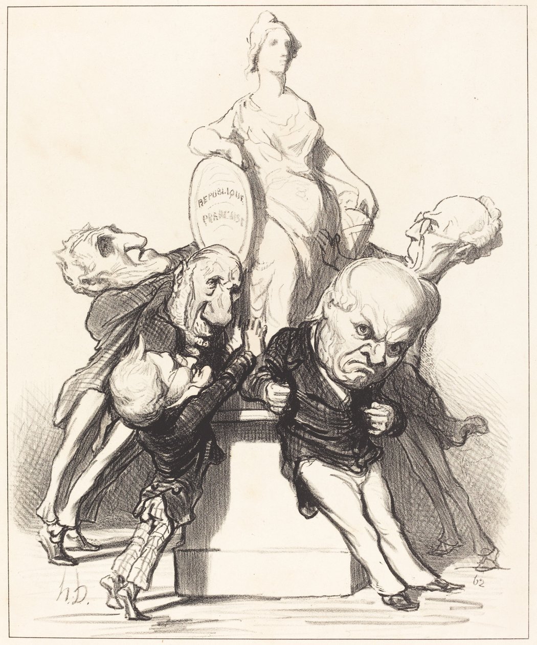 He väittävät tukevansa häntä tekijältä Honoré Daumier