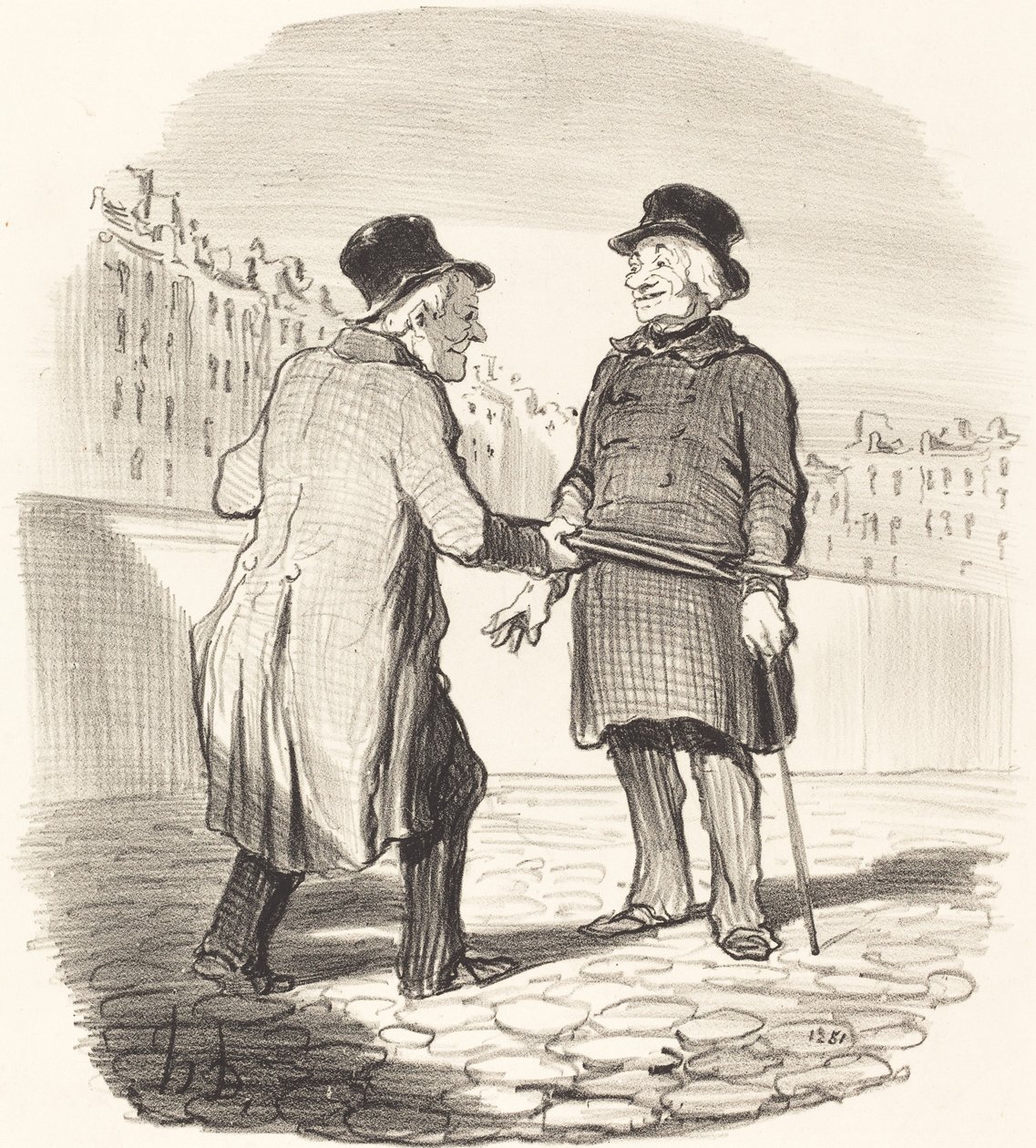 Pidätän sinut, huono aihe... tekijältä Honoré Daumier