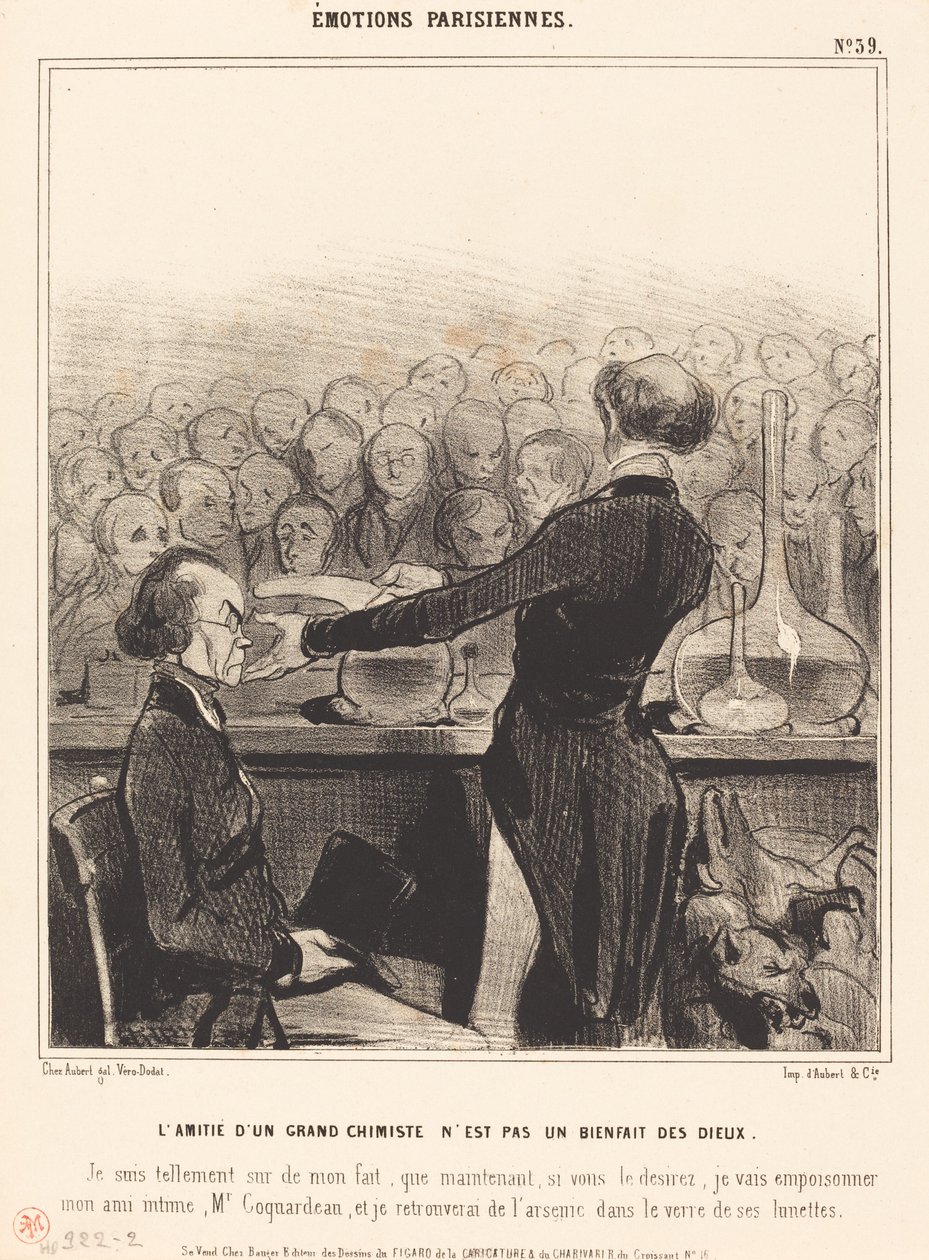Suuren kemistin ystävyys... tekijältä Honoré Daumier